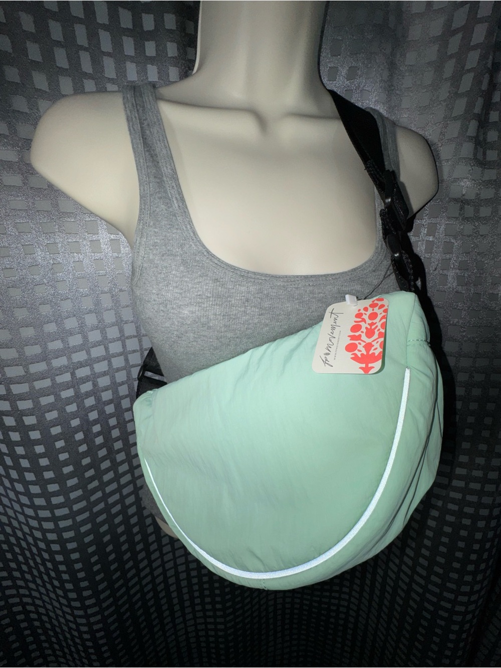 Free People Movement Bulls Eye Sling Bag NWT Pistachio Crossbody Sold Out